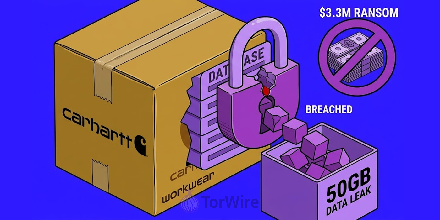 ShinyHunters Leaks 50GB of Carhartt Data After $3 3M Ransom Demand Rejected